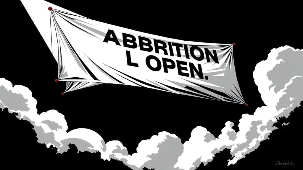 Abortion Pill Banner Towed Over US Open on Father's Day
