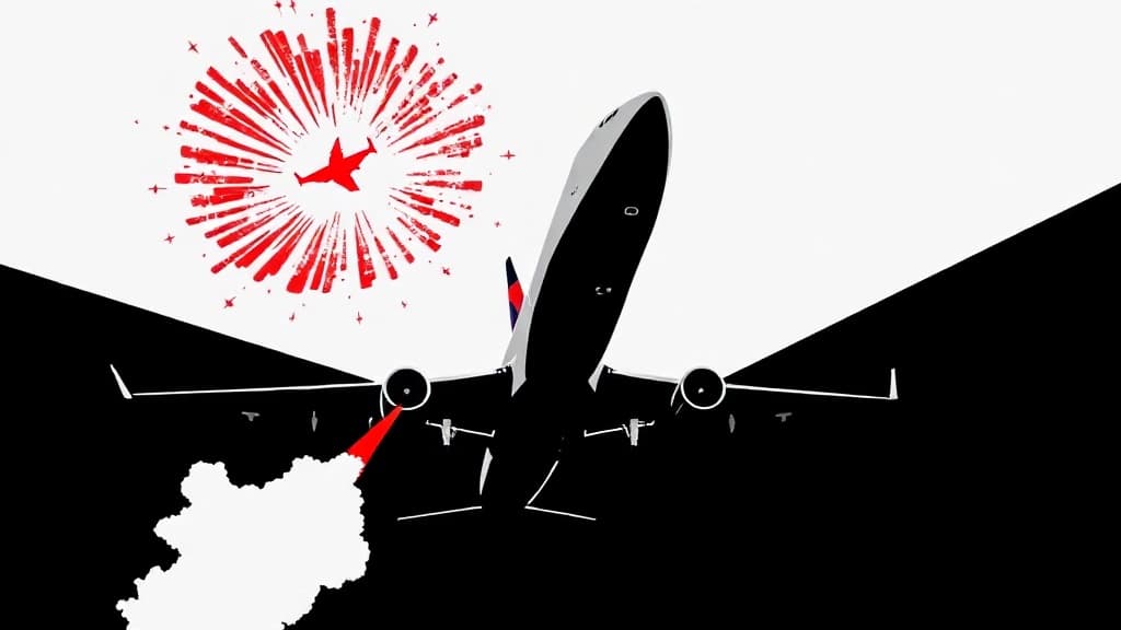 Firework Mortar Hits Delta Jet Over Chicago, Zero Arrests