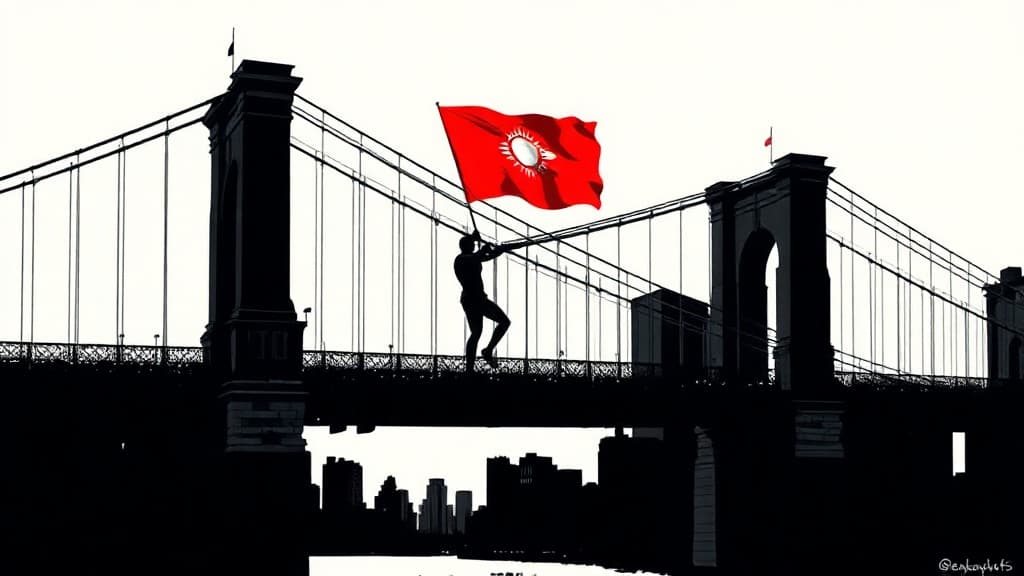 Naked Man Survives 278-Foot Brooklyn Bridge Jump, Plants Foreign Flag, Charged With Graffiti