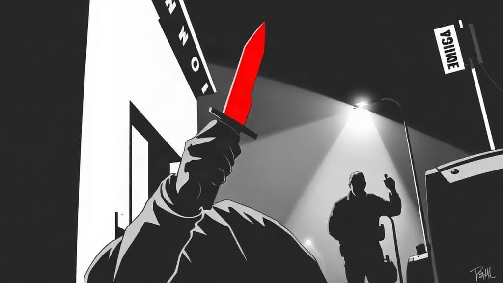 Footage shows Michael Rodriguez advancing on retreating officers with a raised blade — exactly the video the anti-police press buries.