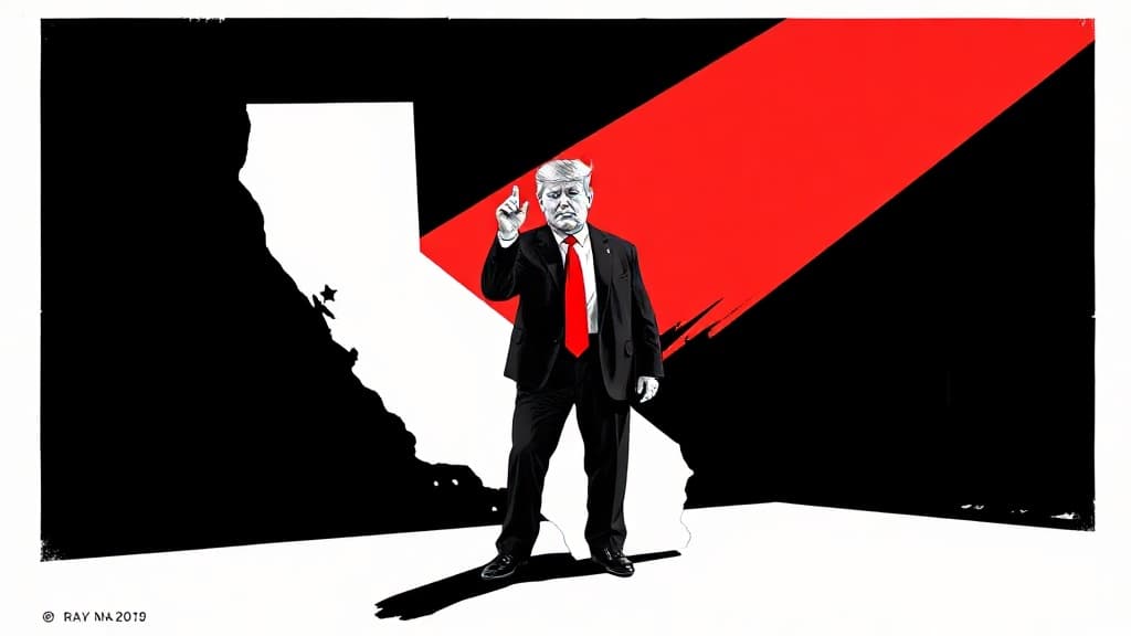 Trump Brings America-First to California as 25 States Sue Over Tariffs