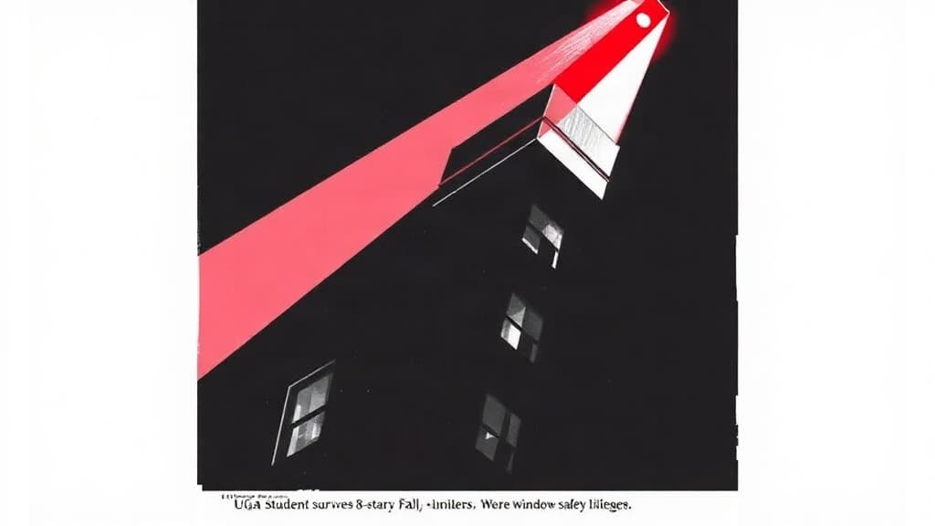 UGA Student Survives 8-Story Fall — Were Window Safety Locks Engaged?