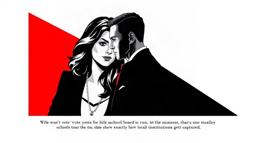 A childless 35-year-old recruited by party bosses for a school board slate shows exactly how local institutions get captured