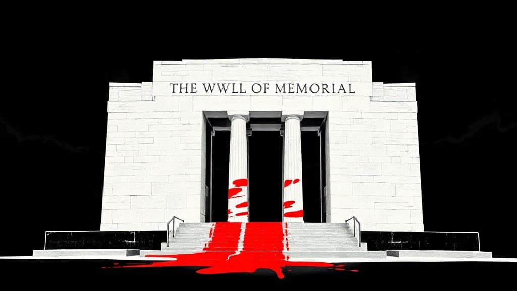 WWII Memorial Desecrated with Red Paint, Press Calls It 'Bubbles'
